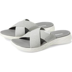 Skechers comfort sandals On the Go 600 white Slip-On goga mat flip flops 8